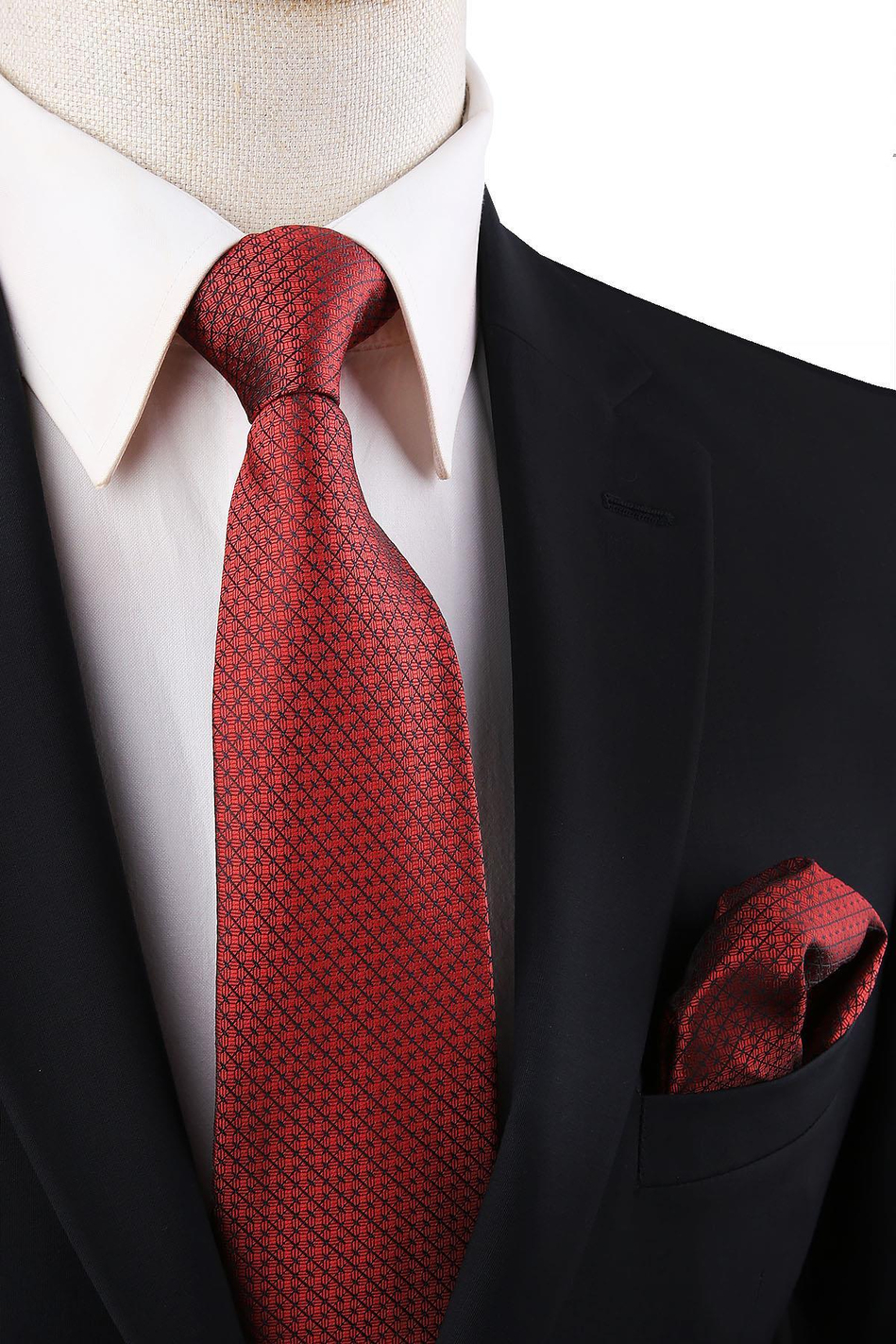 Turuncu Nokta Desen Mendilli Klasik Kravat KK10808