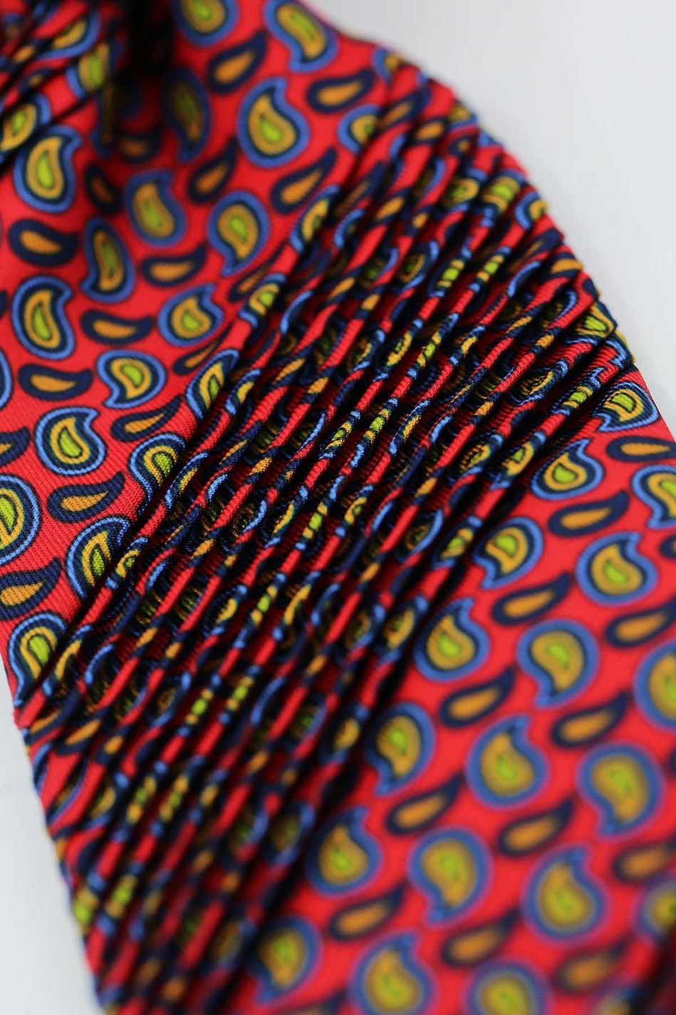 Valdoria Style Kırmızı Şal Desen Piliseli Kravat CRK97