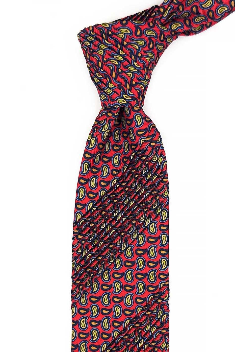 Valdoria Style Kırmızı Şal Desen Piliseli Kravat CRK97