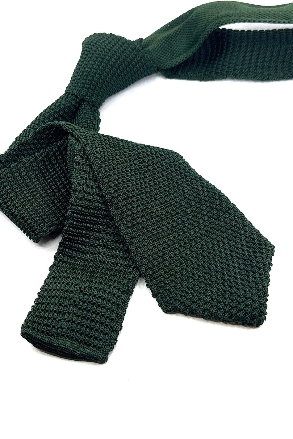 Yeşil Düz Üçgen Örgü Kravat ÖR8318