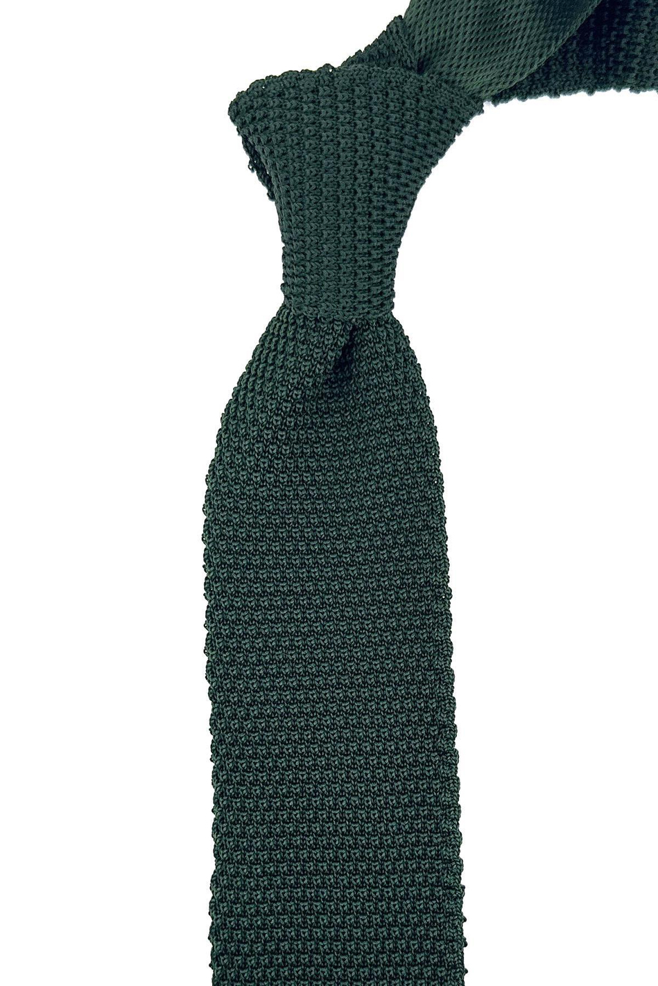Yeşil Düz Üçgen Örgü Kravat ÖR8318