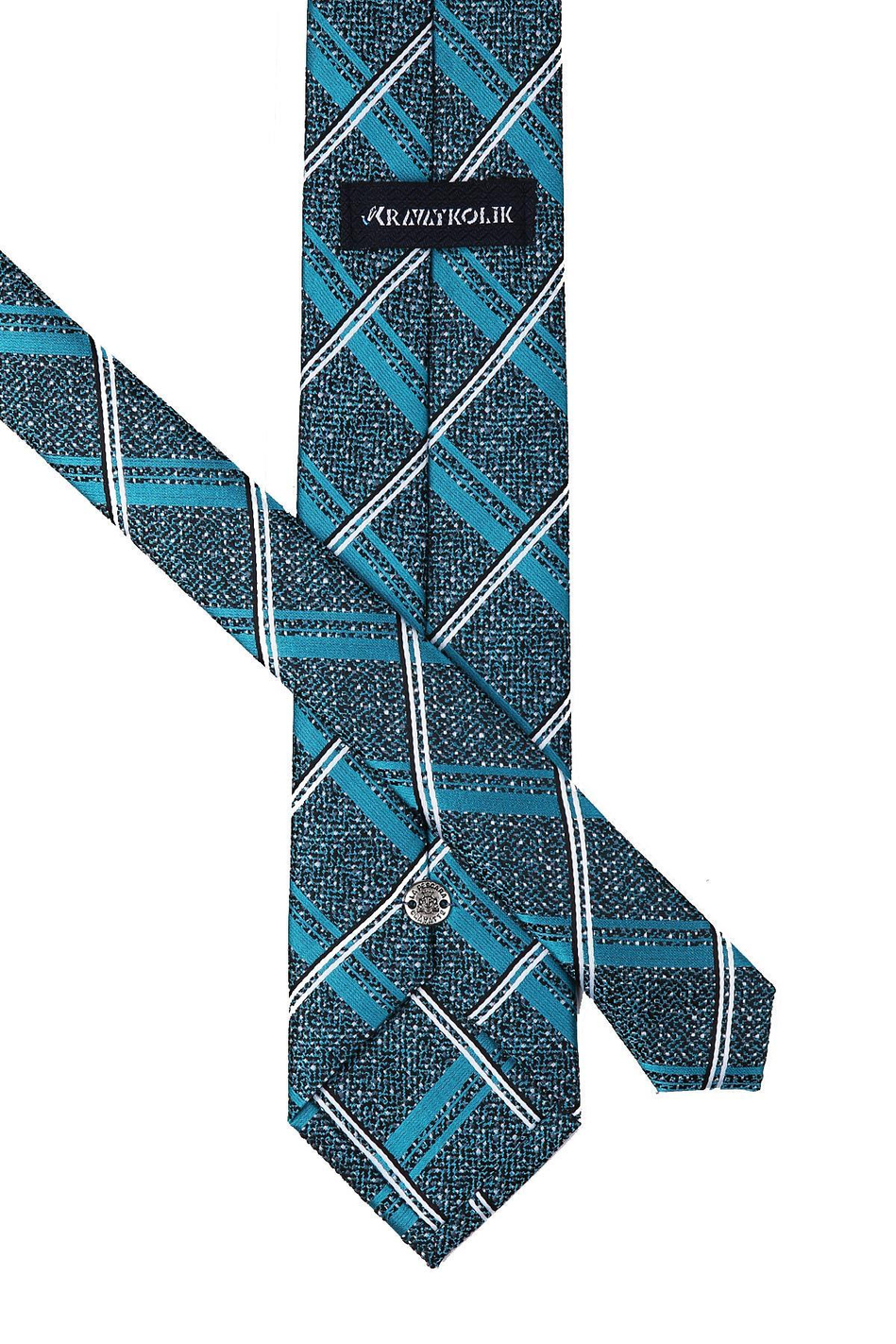 Yeşil Ekose Desen Mendilli Klasik Kravat KK10120