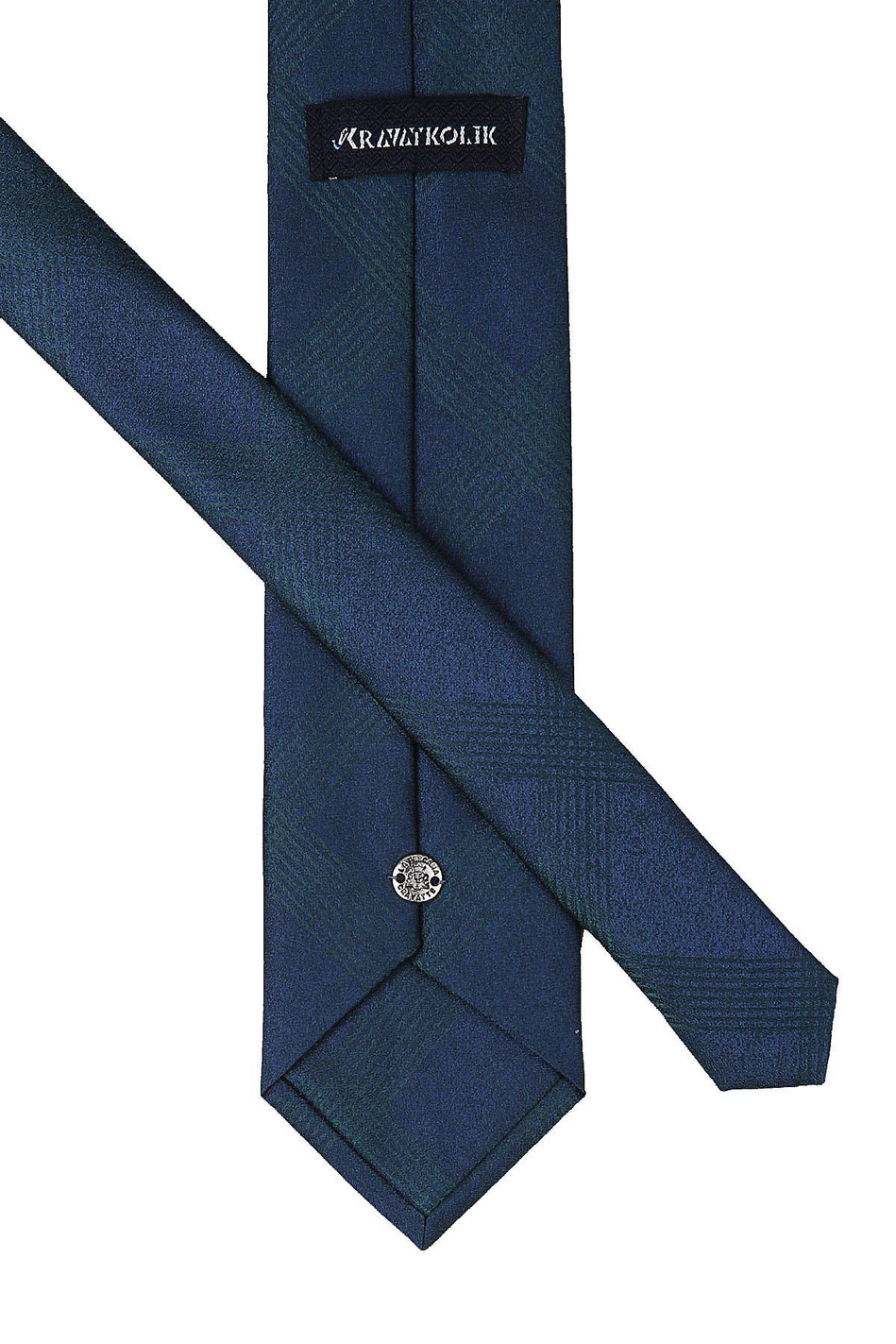 Yeşil Kendinden Desen Mendilli Klasik Kravat KK9584