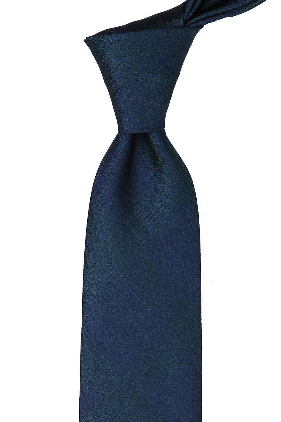 Yeşil Kendinden Desen Mendilli Klasik Kravat KK9584