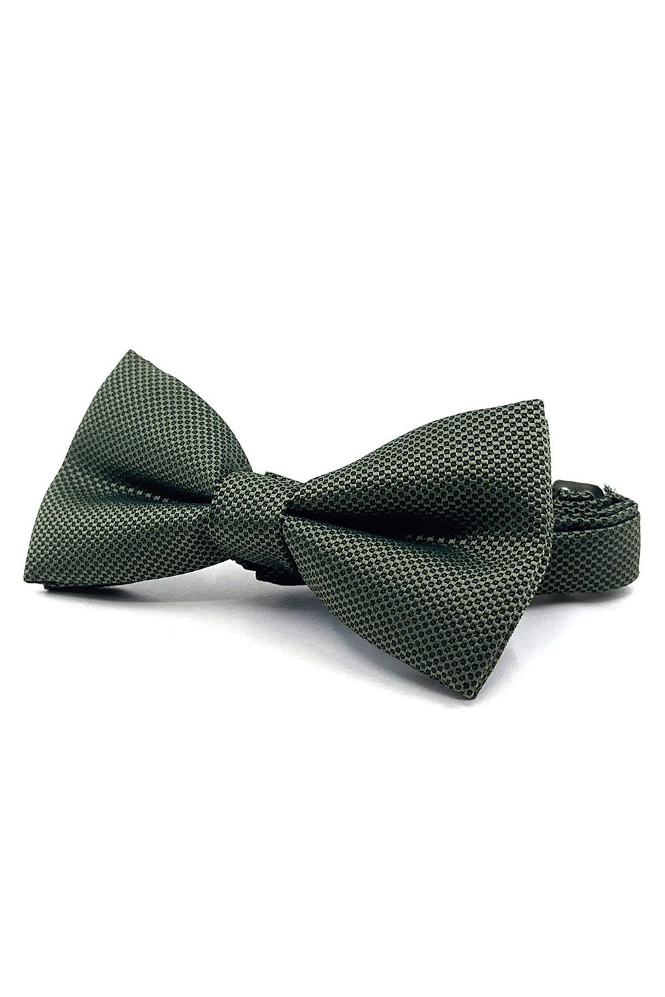 Yeşil Kendinden Desen Papyon P1720