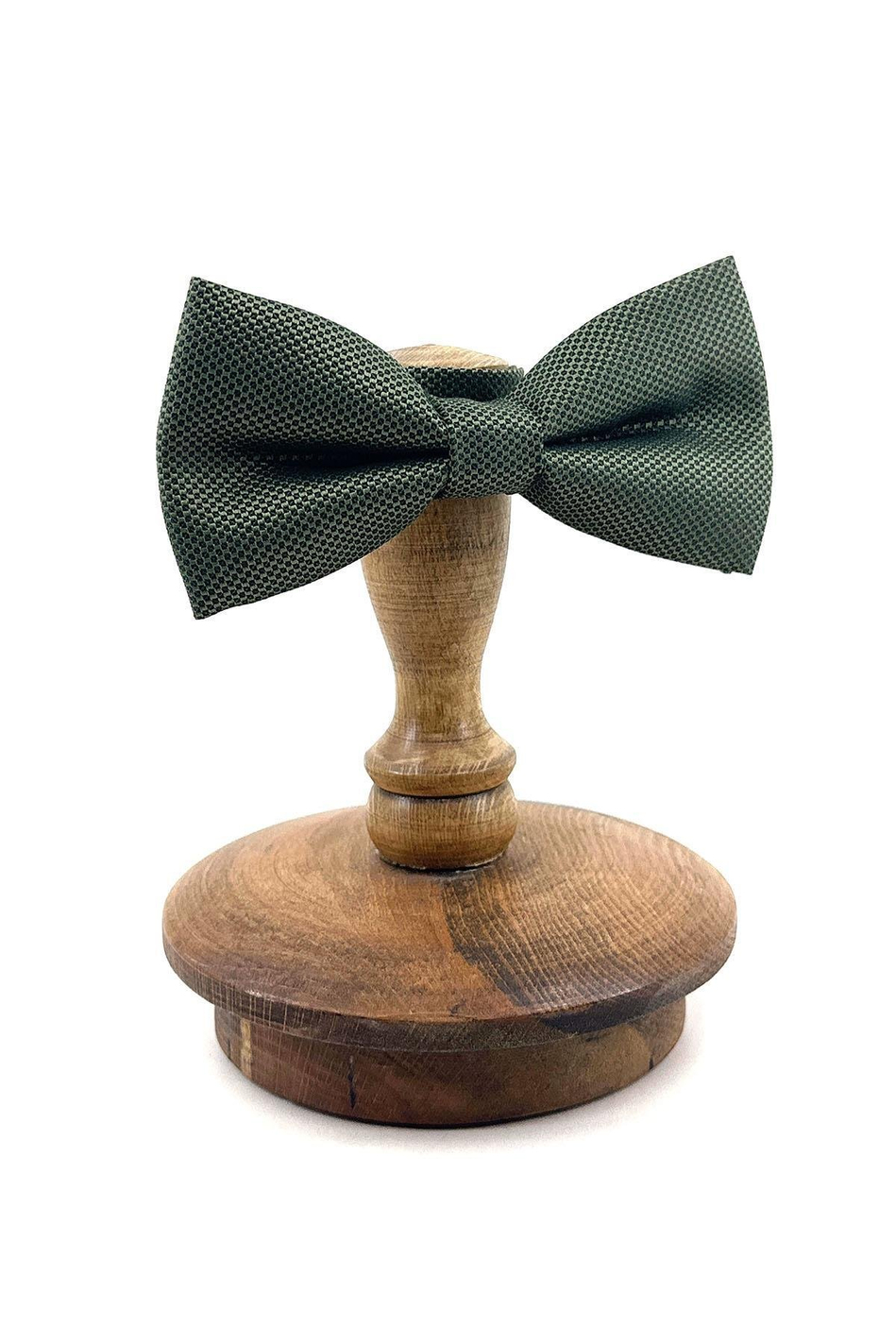 Yeşil Kendinden Desen Papyon P1720