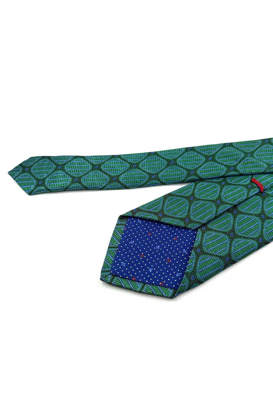 Yeşil Motif Desen İtalyan İpek Kravat İK2618