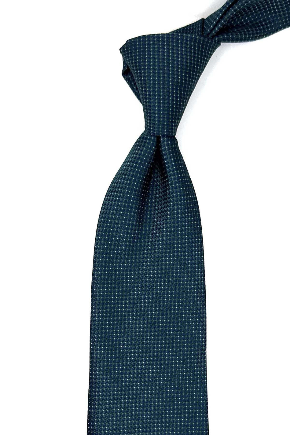 Yeşil Nokta Desen Mendilli Klasik Kravat KK12539