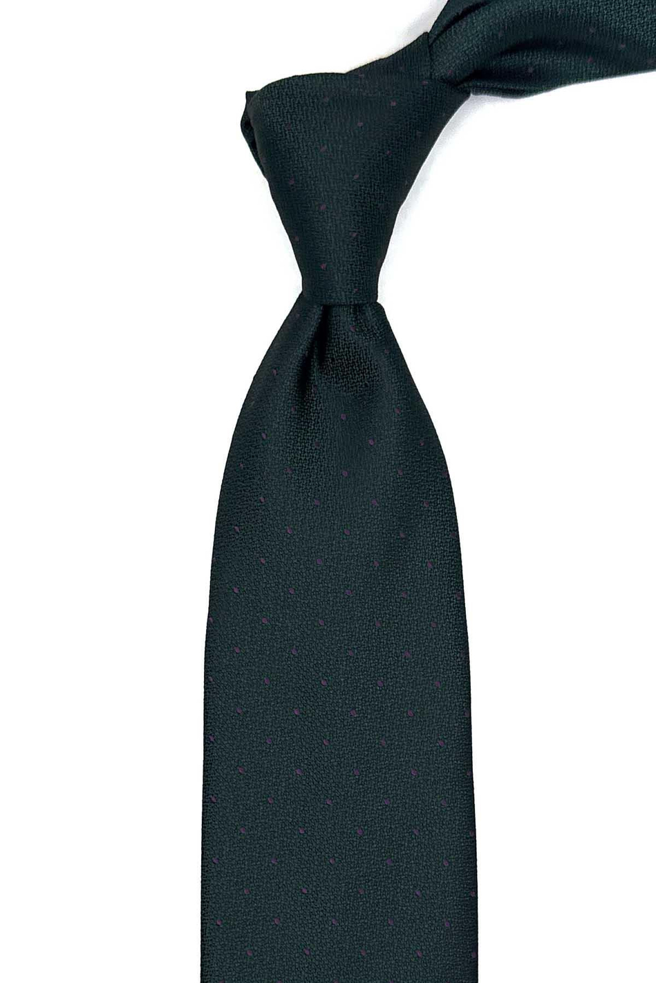 Yeşil Puantiye Desen Mendilli Klasik Kravat KK12890
