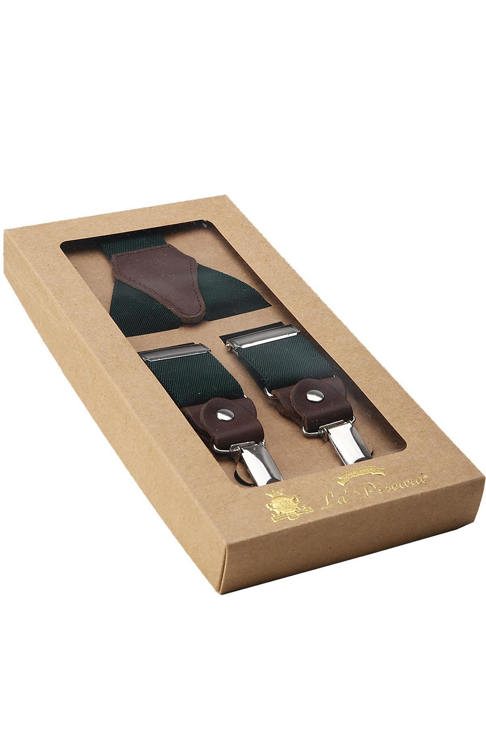 Yeşil Renk Deri Bağlantılı Erkek Pantolon Askısı PAN45