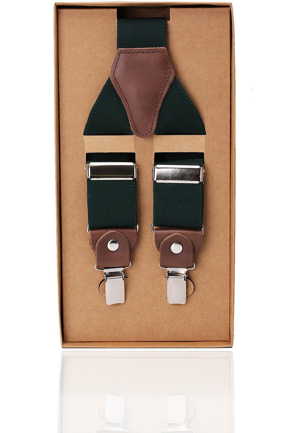 Yeşil Renk Deri Bağlantılı Erkek Pantolon Askısı PAN45