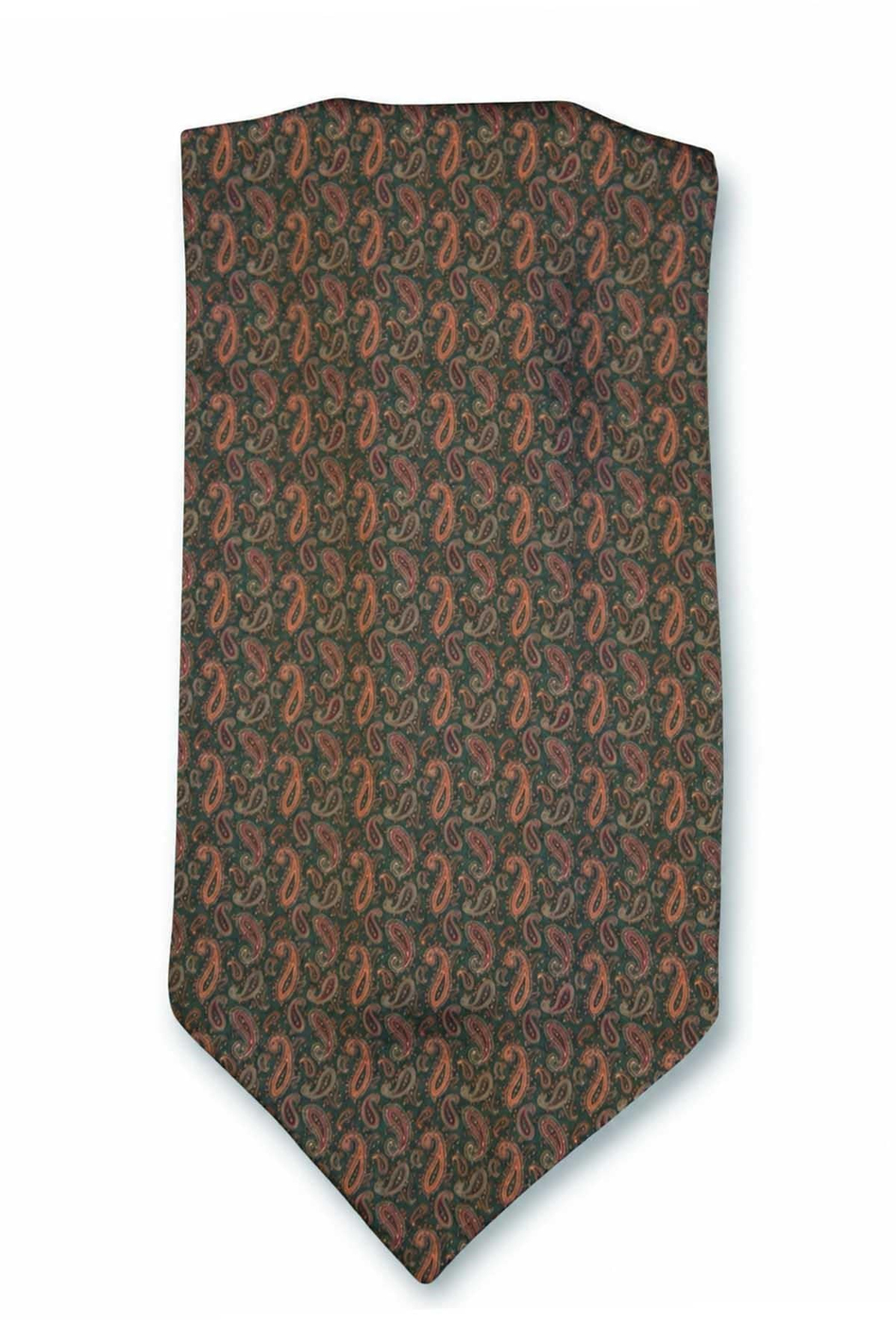 Yeşil Şal Desen Ascot Kravat K682