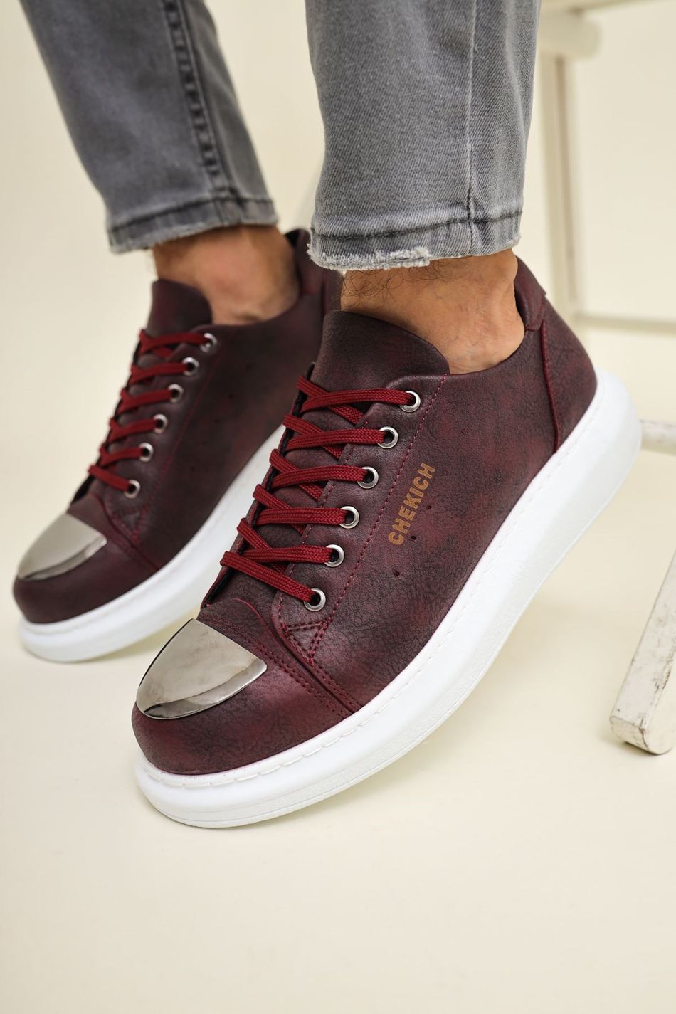 CH175 - CBT Mirror Erkek Ayakkabı BORDO