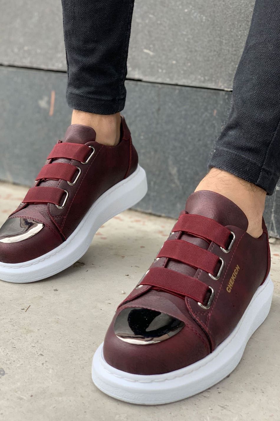 CH251 - CBT Mirror Erkek Ayakkabı BORDO