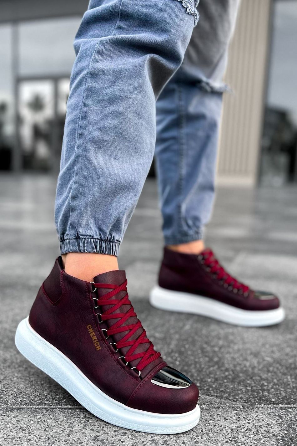 CH267 - CBT Roma Mirror Erkek Bot BORDO