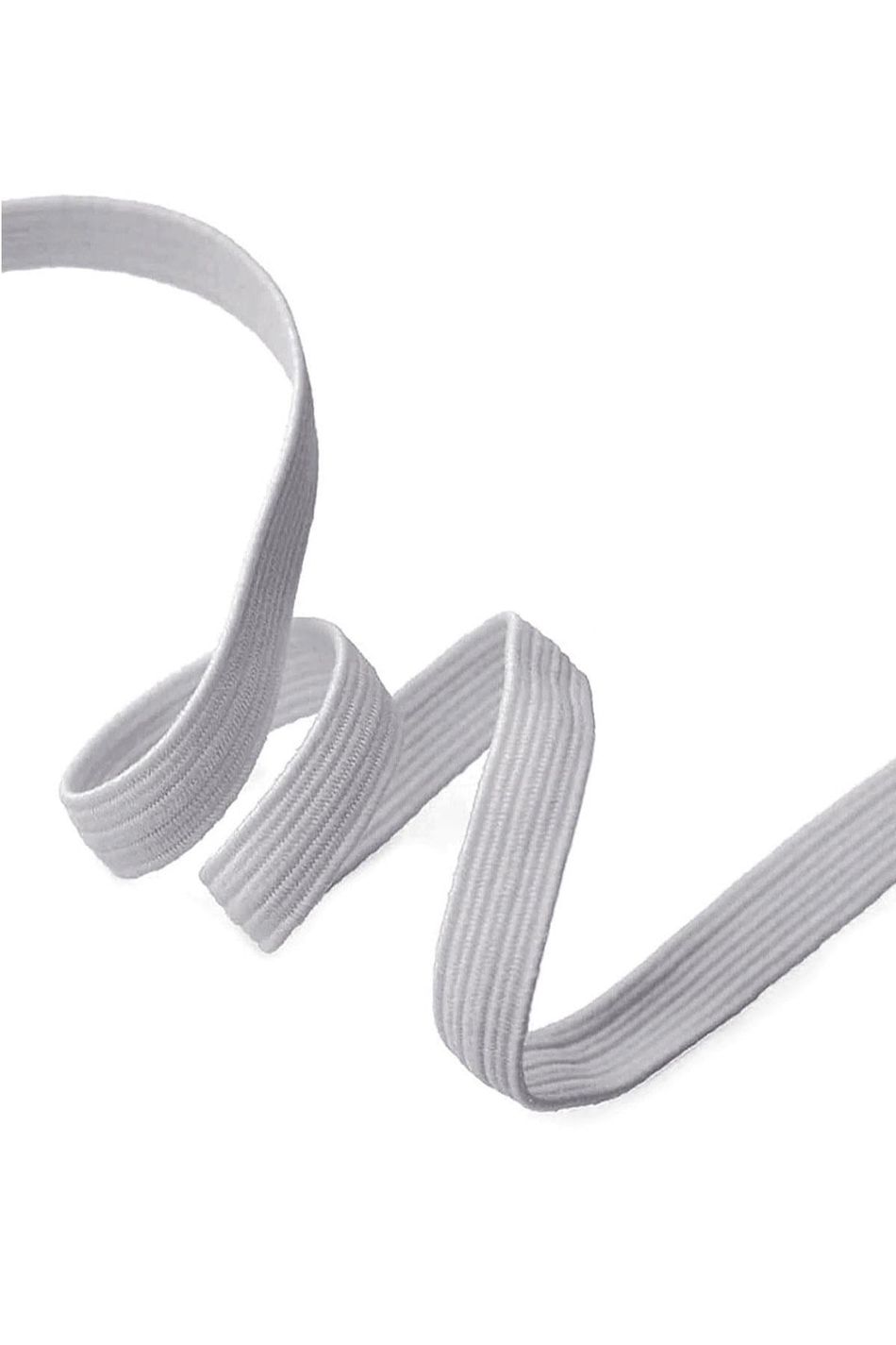 Gri 20 mm 5 mt Dayanıklı Sert Yassı Elastik Şerit Lastik B-0104-GR-20