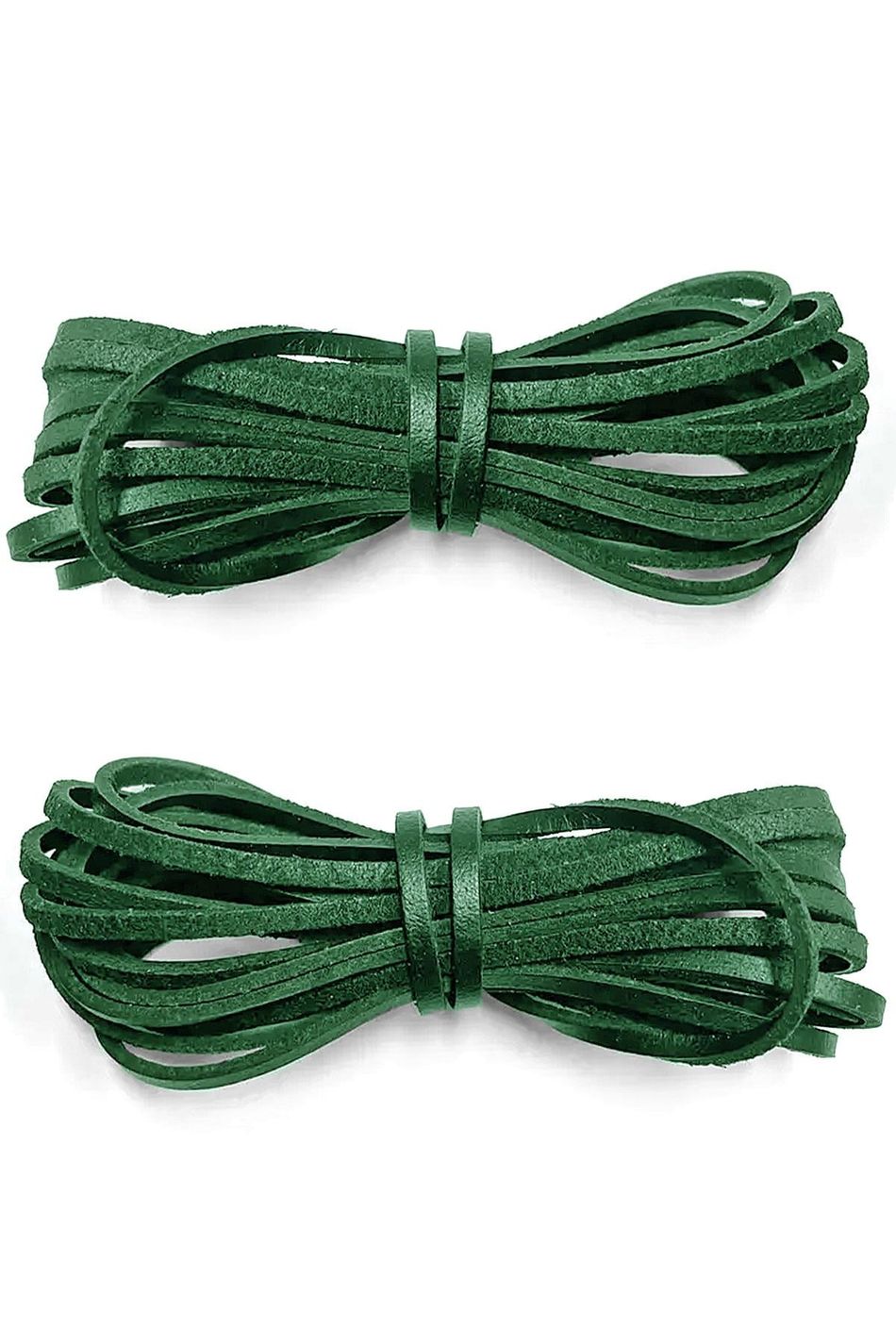 Hakiki Deri Yeşil 5 MM 1 Çift 100 CM Ayakkabı Bağcığı