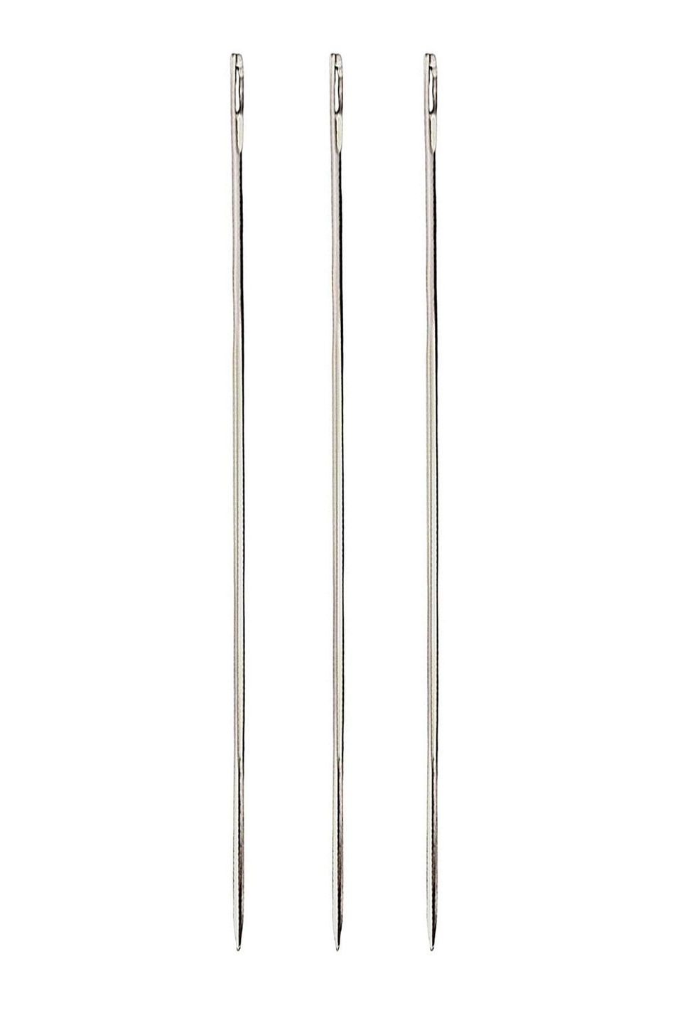 4 No 1,3 mm 15 Cm Uzun 3 Adet Çuvaldız Saraç El Dikiş İğnesi