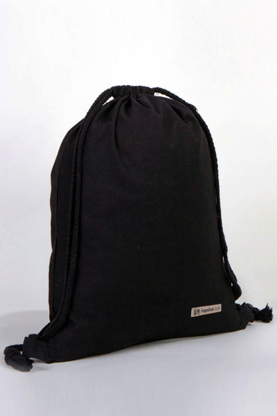 Hapshoe Look Siyah 35x40 cm Unisex Ham Bez Büzgülü Ayakkabı Terlik Çantası HPC-001-S
