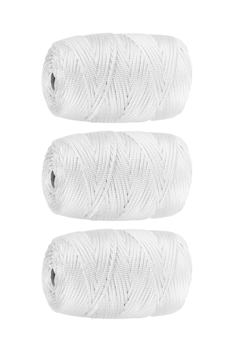 Beyaz 2 MM Parlak Sentetik Polyester 300 M Makrome İplik
