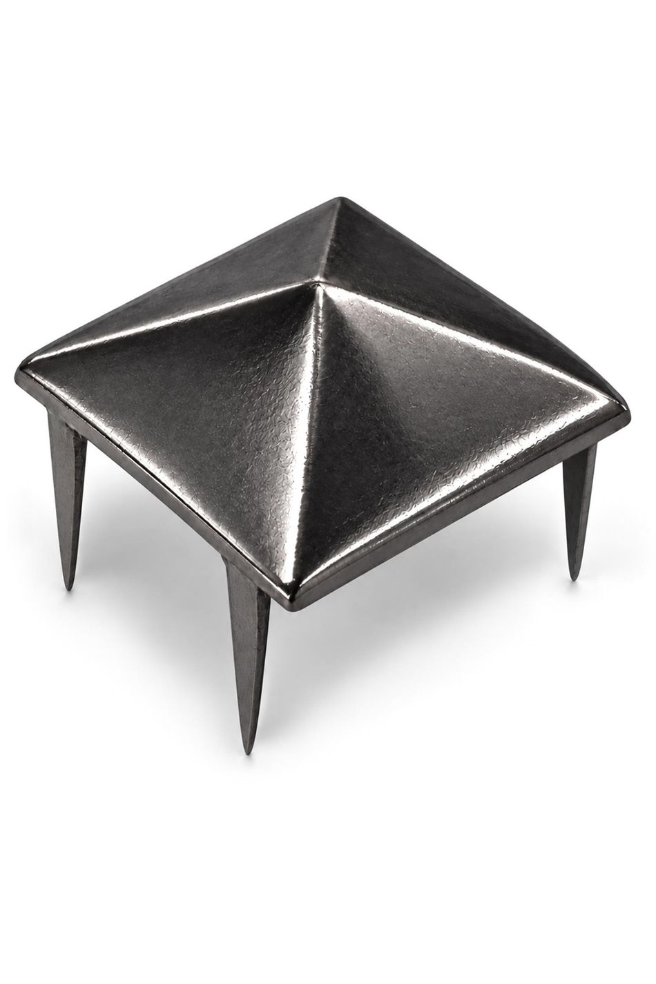 Süs Tırnaklı Platin Çakma Kare Piramit 8 mm 20 Adet Metal Trok