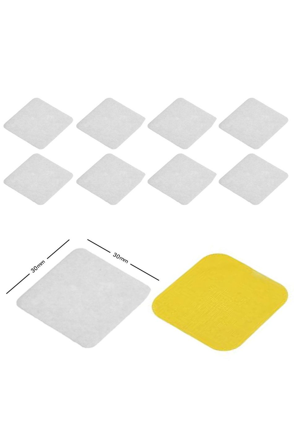 50 Adet 3x3 cm Çift Taraflı Yapışkan Kare Bant
