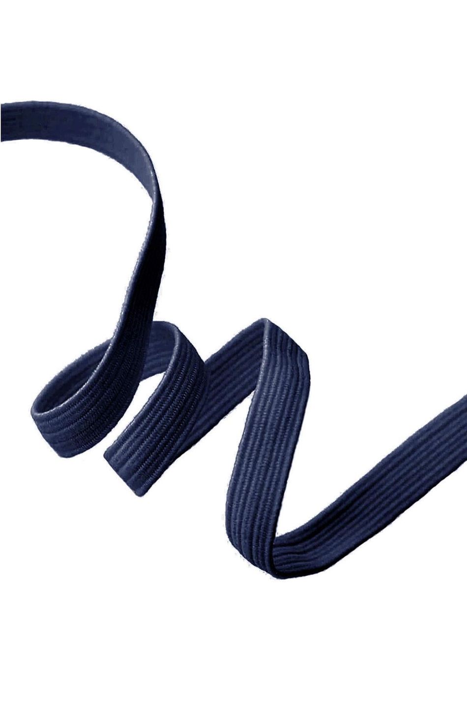 Lacivert 20 mm 5 mt Dayanıklı Sert Yassı Elastik Şerit Lastik B-0104-L-20