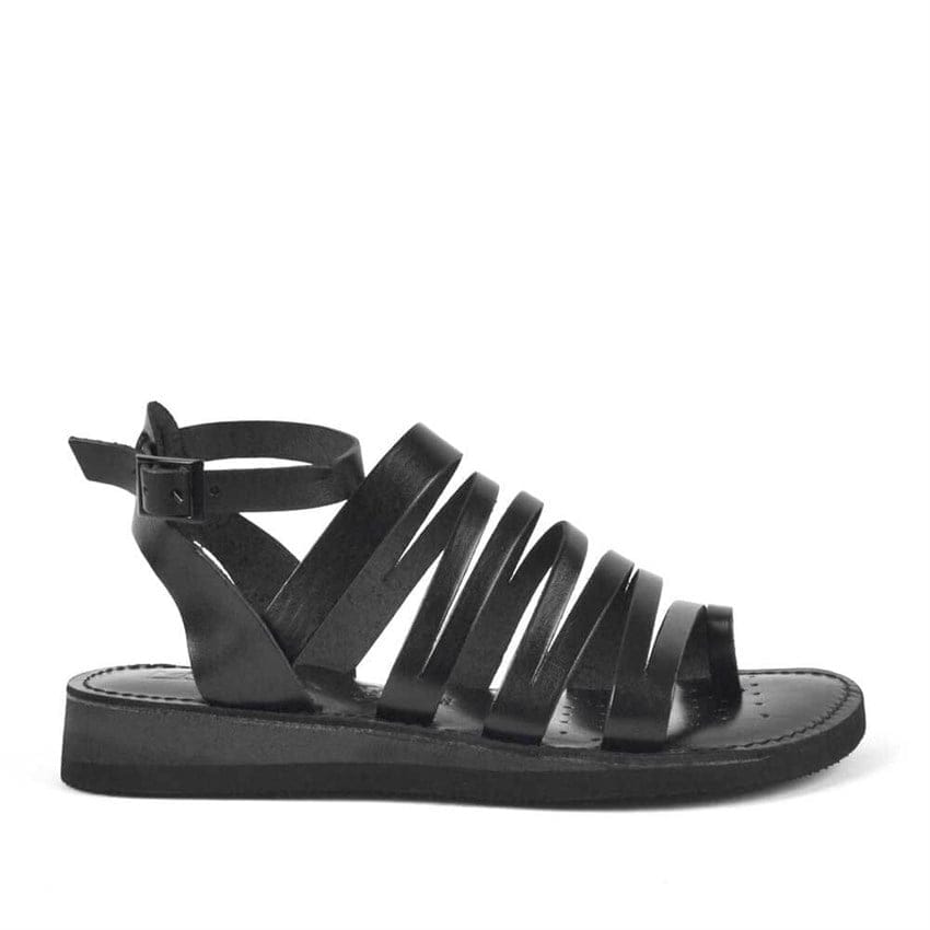 Kadın Terlik & Sandalet Hakiki Deri Siyah Kadın Bodrum Sandalet B816-S