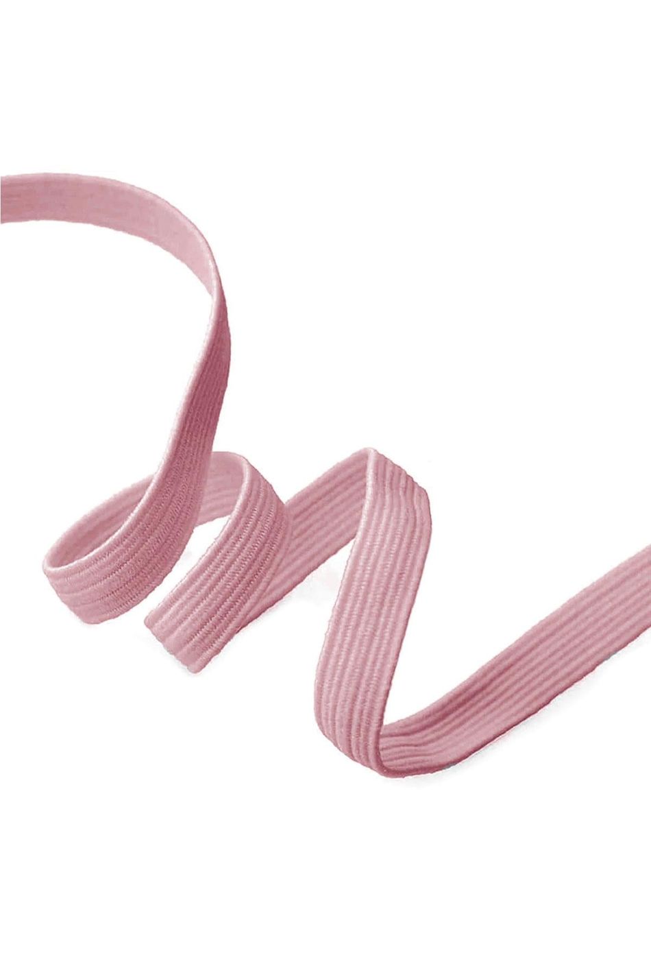 Pembe 12 mm 5 mt Dayanıklı Sert Yassı Elastik Şerit Lastik B-0104-P-12