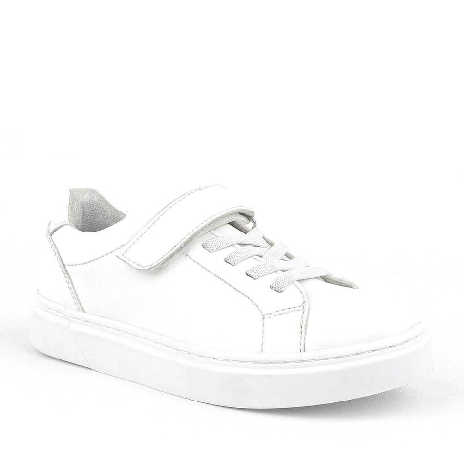 Rakerplus Beyaz Cırtlı Bağcıklı Çocuk Sneakers
