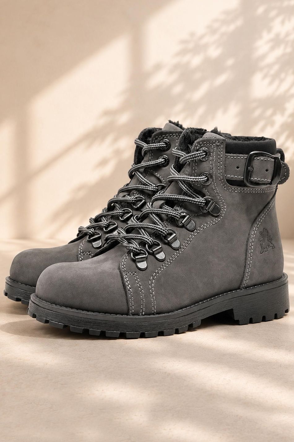 Rakerplus Griffon Hakiki Deri Fermuarlı Kışlık Unisex Çocuk Bot