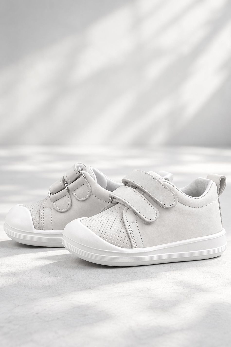 Rakerplus Sonic Hakiki Deri Beyaz Cırtlı Anatomik Bebek Spor Ayakkabı Sneaker