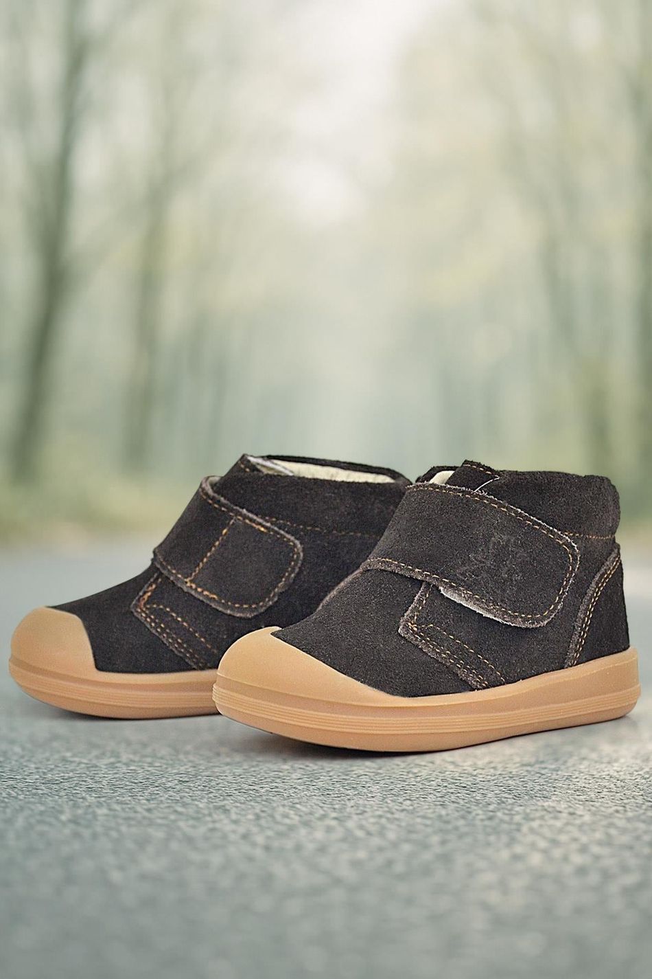Rakerplus Yoohoo Hakiki Deri Kahverengi Cırtlı Unisex Bebek Bot
