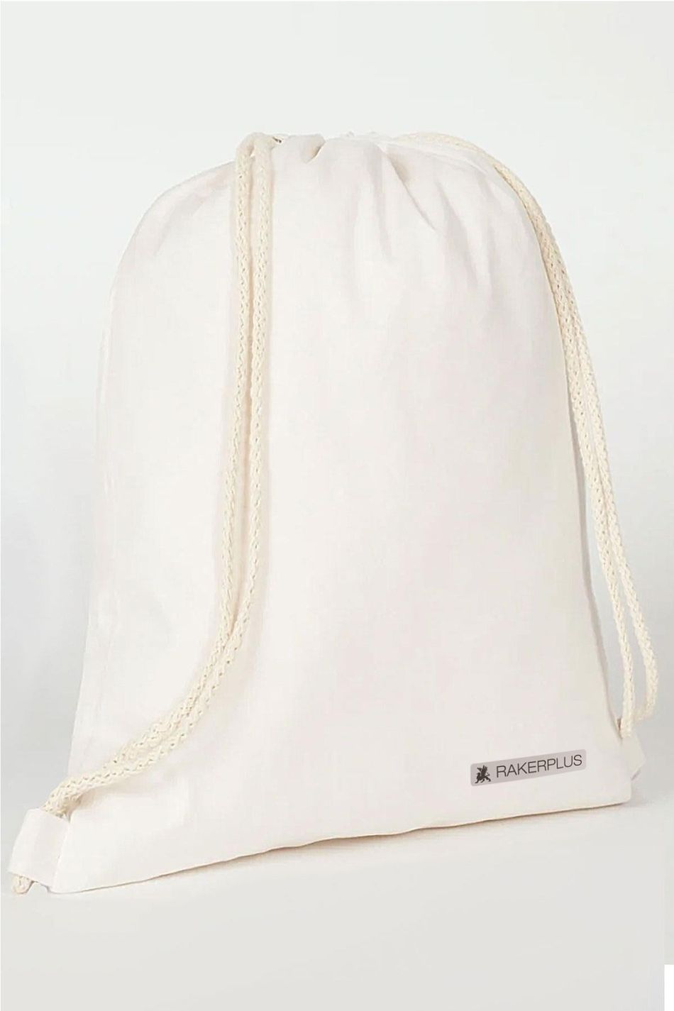 Rakerplus Krem 35x40 cm Unisex Ham Bez Büzgülü Sırt Ayakkabı Çantası RC-0006-KR