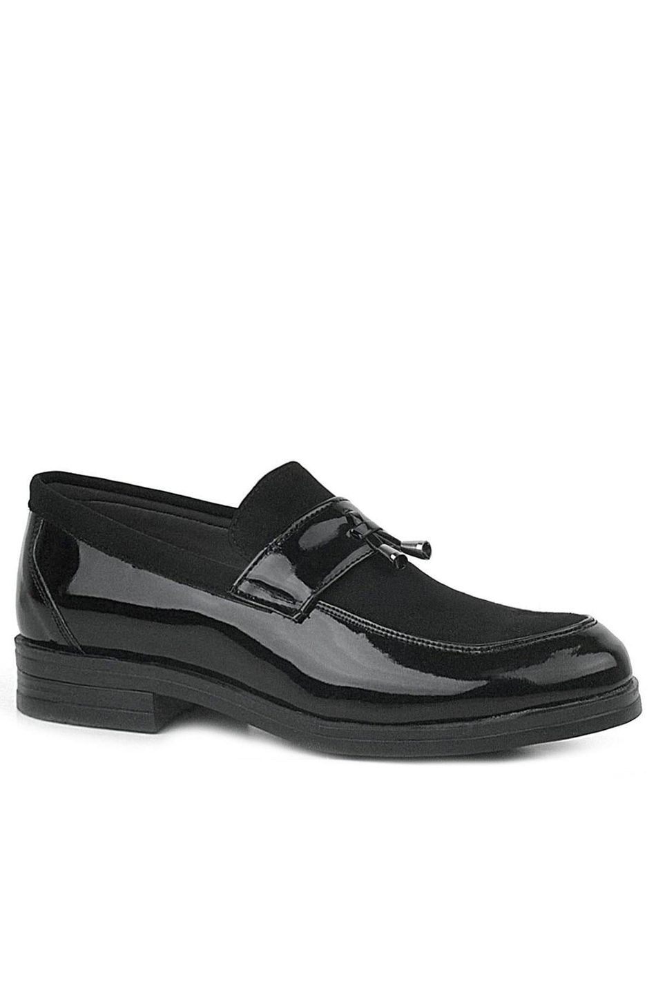 Rakerplus Loafer Siyah Rugan Nubuk Erkek Klasik Çocuk Ayakkabı 3045-SRN.36