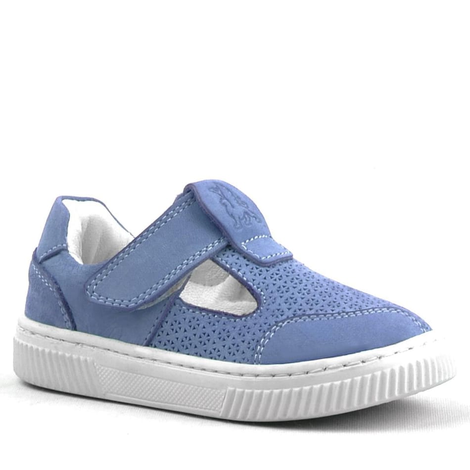 Rakerplus Bheem Hakiki Deri Mavi Cırtlı Bebek Sneaker Sandalet