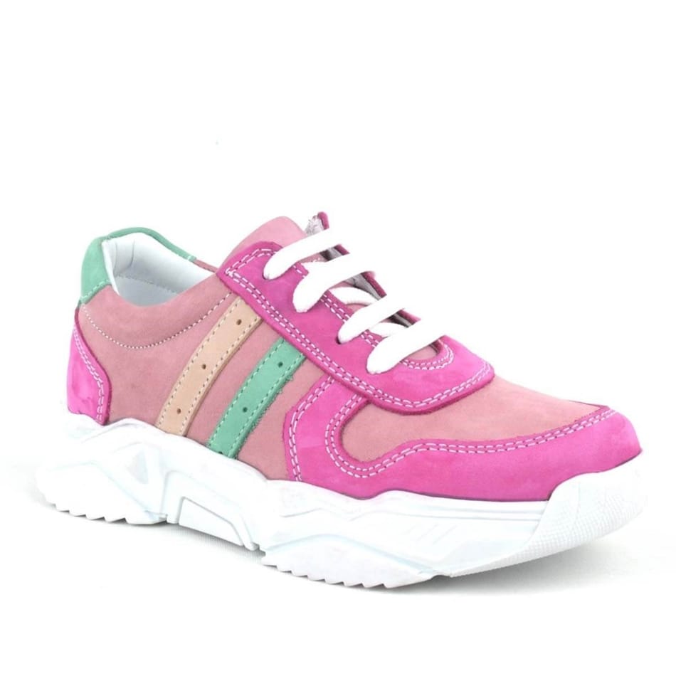 Rakerplus Hakiki Deri Fuşya Pembe Kız Çocuk Sneakers Ayakkabı