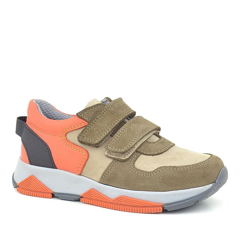 Rakerplus Hakiki Deri Kum Rengi Çocuk Sneakers Spor Ayakkabı
