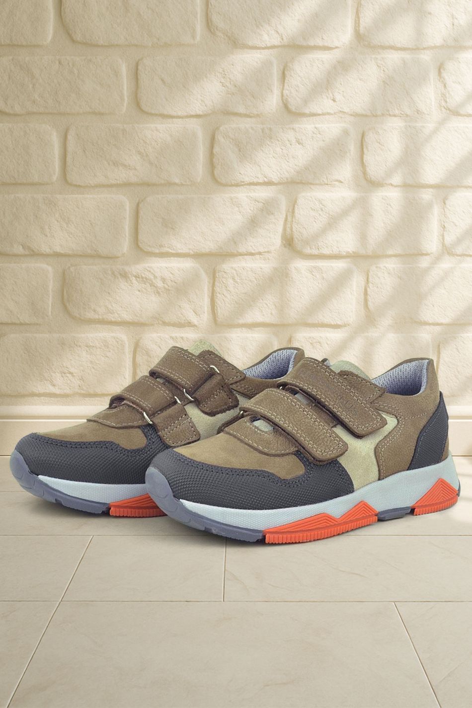 Rakerplus Hakiki Deri Kahverengi Çocuk Sneakers Spor Ayakkabı