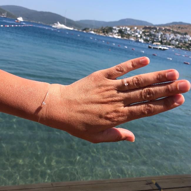 ECCE Invisible Damla Tek Taş Pırlanta Bileklik