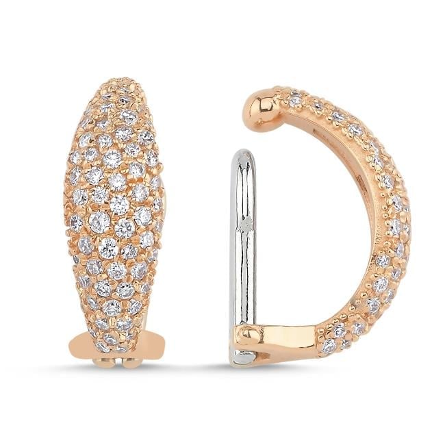 ECCE Karışık Pırlantalı Kıkırdak Küpe - Earcuff