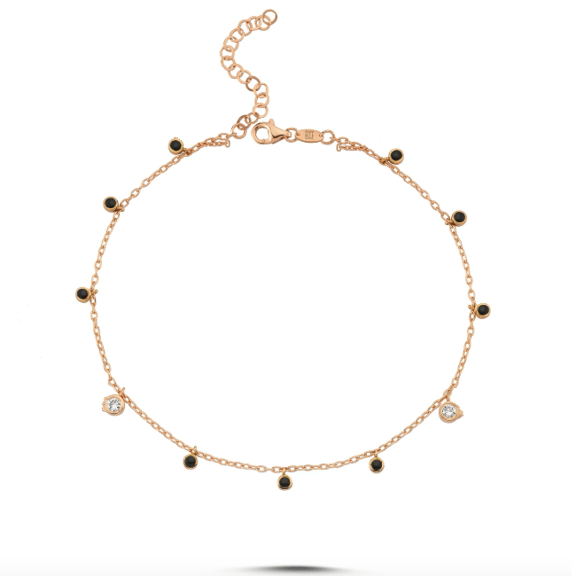 ECCE Mineli Pırlantalı Zincir Kolye