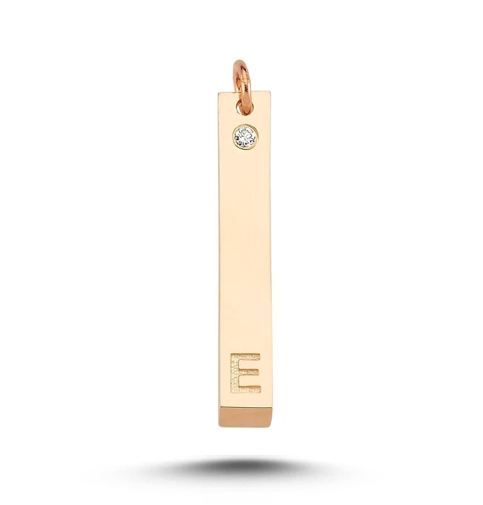 ECCE Name Tag Pırlantalı Kolye Ucu