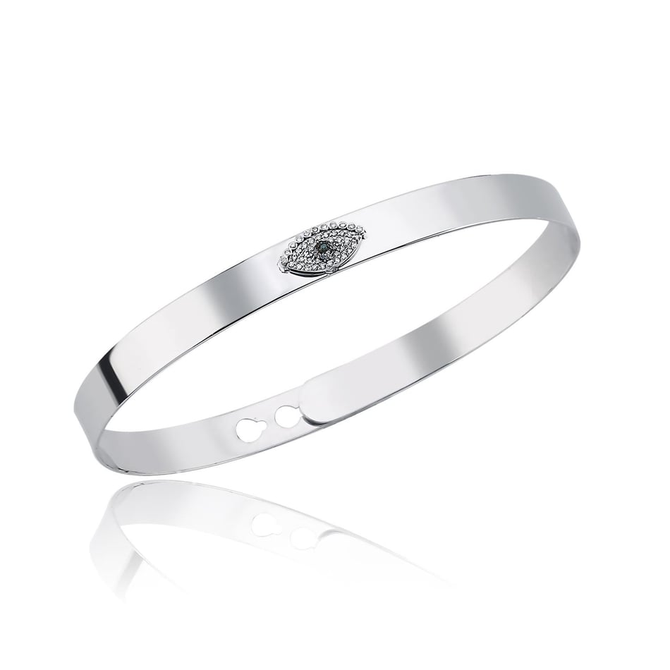 Göz Pırlantalı Kelepçe Bileklik