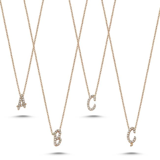 Komple Pırlantalı Harf Kolye