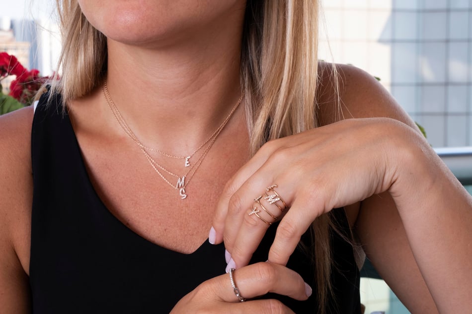 Komple Pırlantalı Harf Kolye