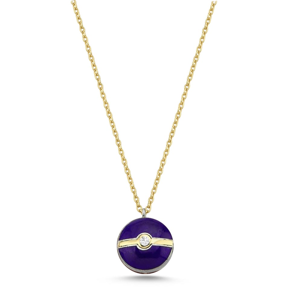 Enamelled Mini Diamond Buttons Necklace