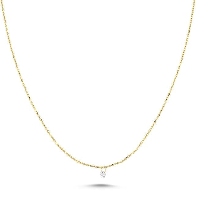 Dans Eden Tek Tas Ozel Kesim Kolye