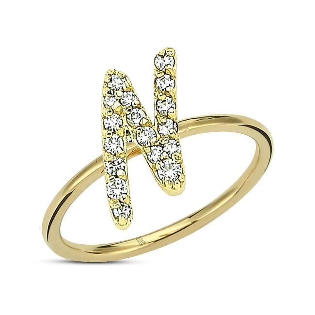 ECCE 3 Kat Büyük Harfli Pırlantalı Yüzük