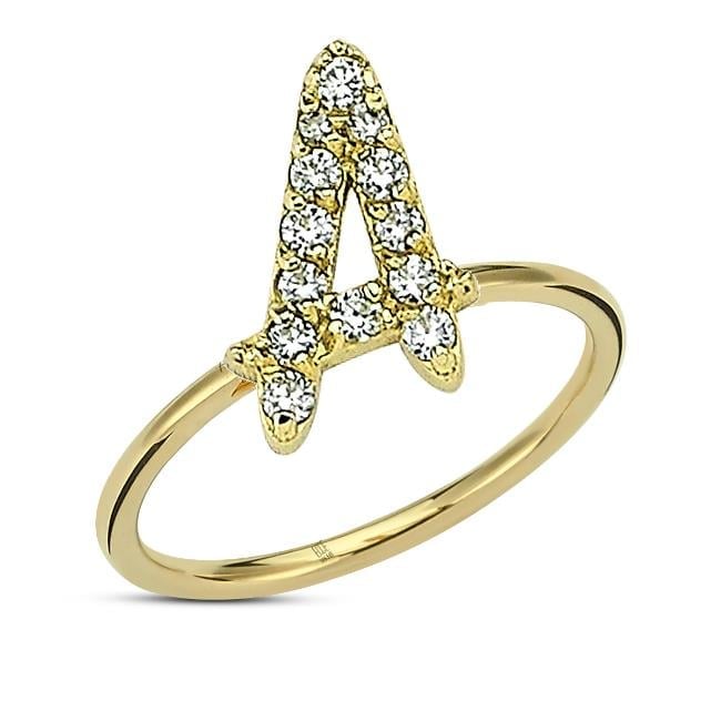 ECCE 3 Kat Büyük Harfli Pırlantalı Yüzük